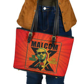 The Ballot Or The Bullet Leather Tote Bag